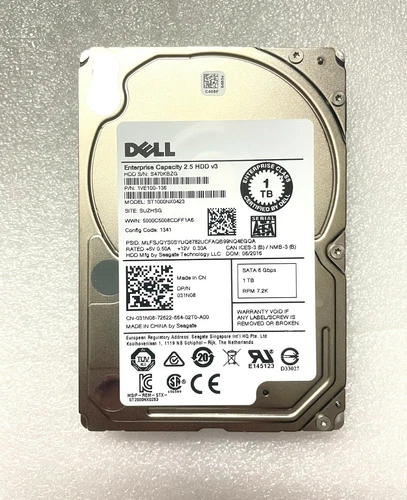 Dell 1TB 7.2K 2.5" 6G SATA 031N08 31N08 ST1000NX0423 HDD Hard Drive - Picture 3 of 4