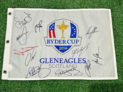 Ryder Cup 2014 Embroided Team Europe Golf Pin Flagge signiert von Team Europa