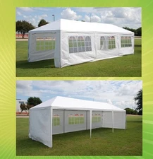 Wedding Party Tent Canopy Gazebo w Metal Connectors - Three Sizes Available