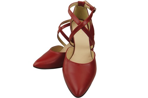 Sandalias de mujer con tacón estable de piel natural 218 - Imagen 41 de 119