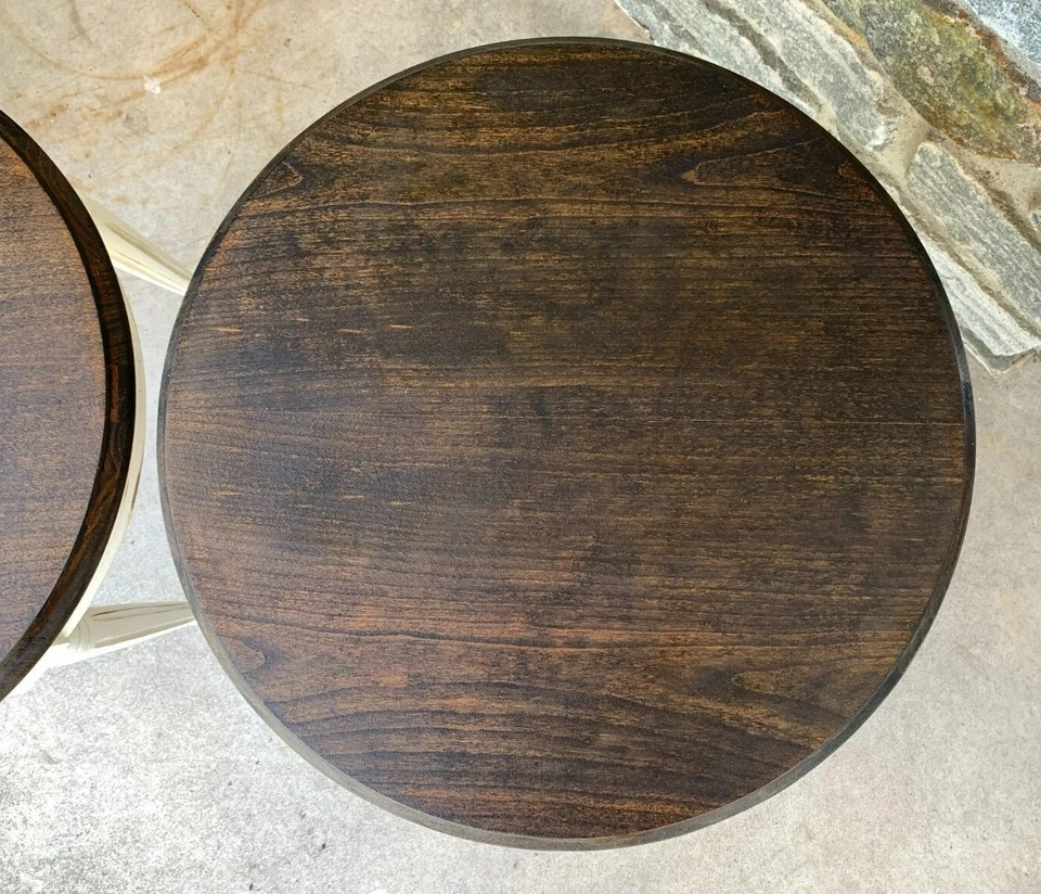 Vintage Distressed Farmhouse Cottage BoHo End Tables Set of 2 READ - Image 3 of 4