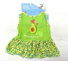 Vibrant Life Polyester Mommacado! Swirls Dog Dress, Green, S