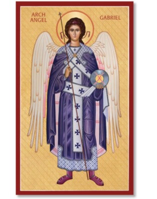 ARCH ANGEL GABRIEL Icon PRINT 6x10 USA ULTRA SATIN CATHOLIC PRINT