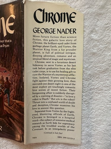 Signed 1st/1st Chrome by George Nader 1978 hardcover LGBT Sci-Fi - Picture 8 of 10
