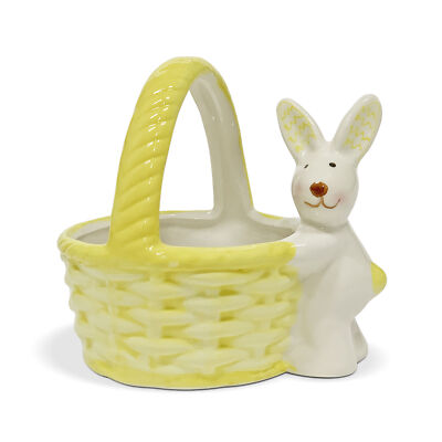 Korb für Ostergegenstände Osterdeko Hase Stoffwolken 6122