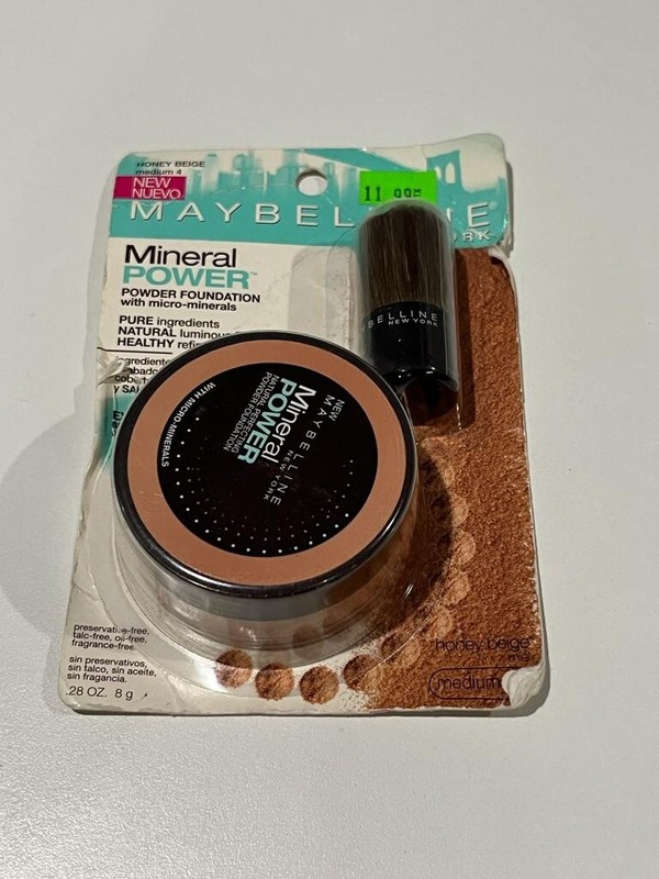 1 PC MAYBELLINE MINERAL POWDER FOUNDATION HONEY BEIGE MEDIUM  0.28 OZ NIP