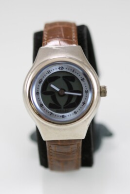 Relic Big Tic Uhr Damen Silber Edelstahl St Batt Braunes Leder Wr Blau Quarz