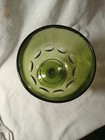 Green Glass Thumbprint Replacement Drinking Goblet Mid Century — photo 3
