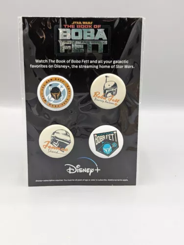 Star Wars Nite 2022 Disneyland Buttons Pins Book of Boba Fett Set Of Pins New