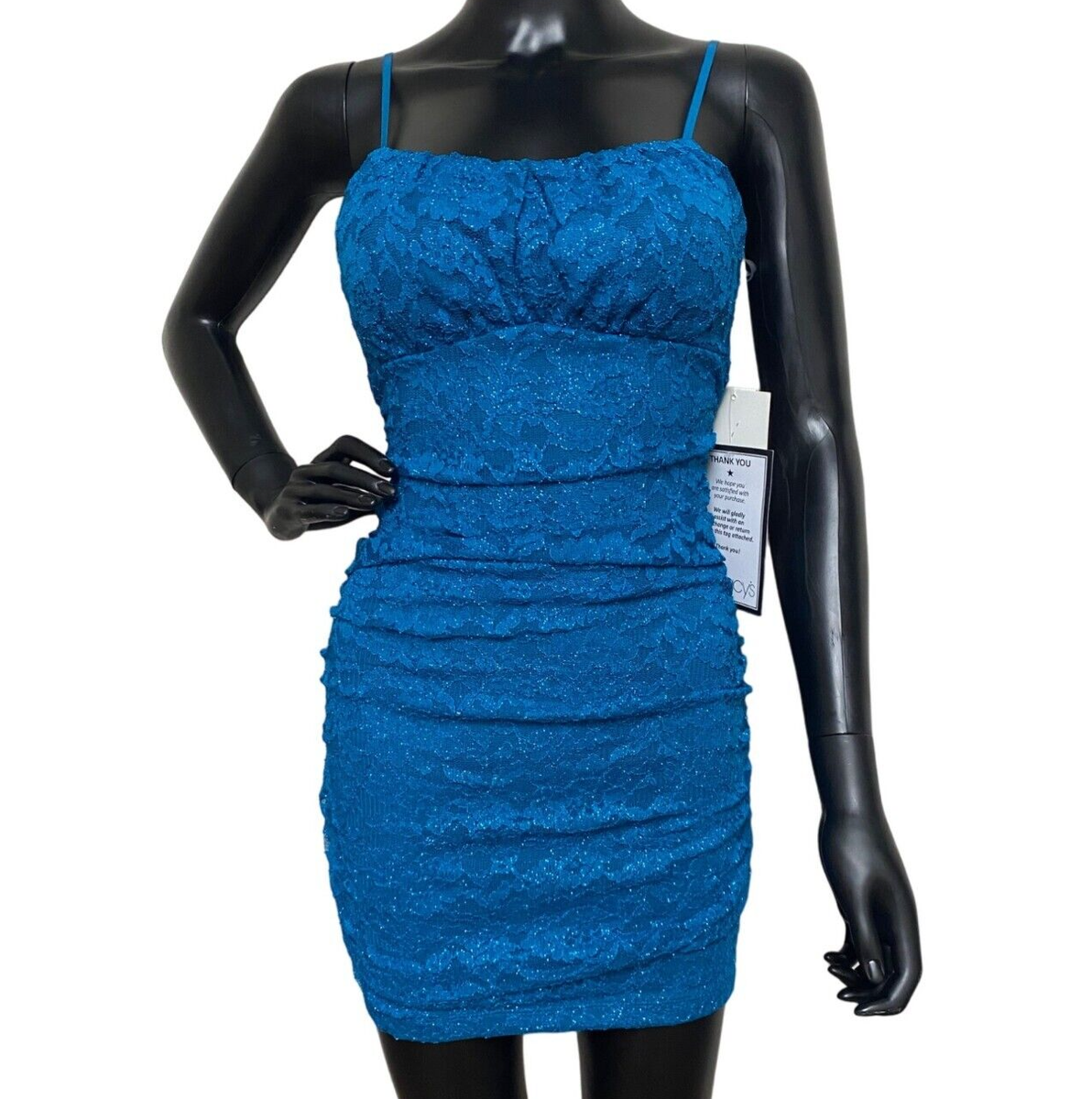 Emerald Sundae Juniors Womens Glitter Cocktail Bodycon Dress, Teal