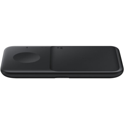 Samsung EP-P4300T Wireless Charger Duo mit Adapter Ladestation schwarz Qi USB-C 