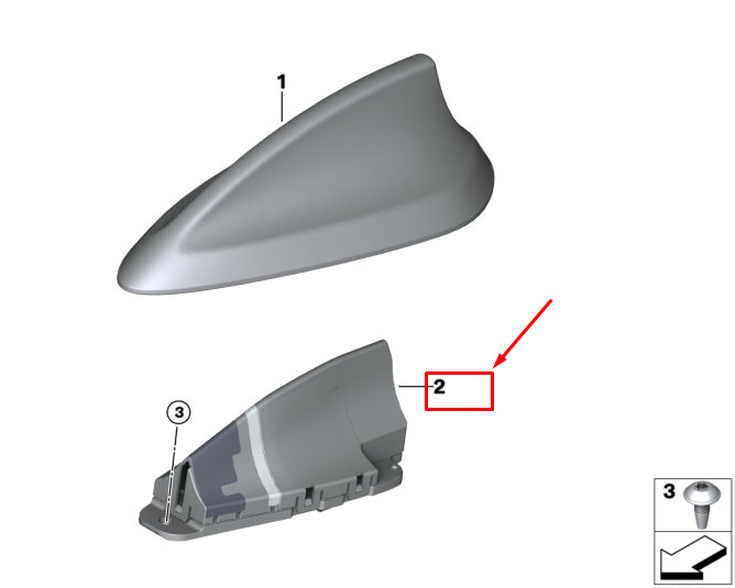 BMW 3 Series Shark Fin Antenna BMW Roof Mount Aerial F30 6959146  