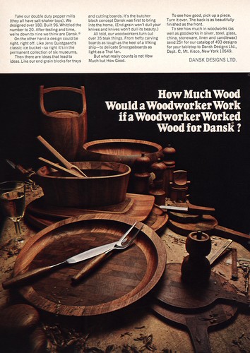 1968 Dansk: Quanto legno funzionerebbe il falegname pubblicità stampa d'epoca