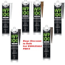 WP100 Silicone Sealant 300ml  Rapid Cure Mastic for External Door & Window Frame