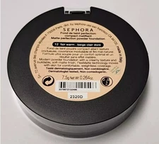 Sephora Matte Perfection Powder Foundation - 60 Warm Toffee  Full Size Authentic