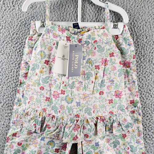 Polo Ralph Lauren Floral Batiste Top & Pants Set Girls 6X Multicolor Sleeveless - Picture 5 of 17