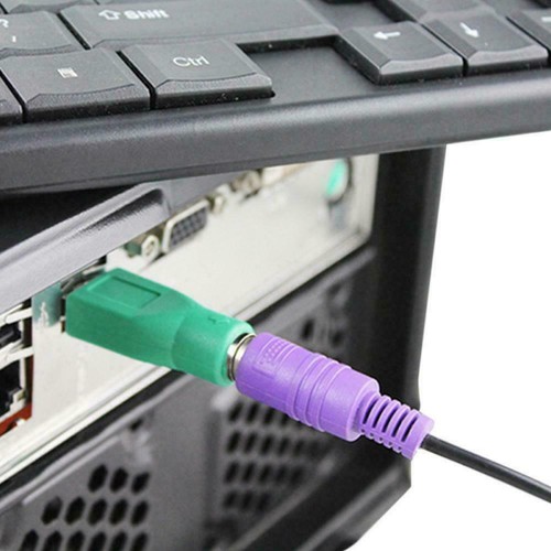 USB Stecker auf 2 MD6 Buchse Adapter Maus Tastatur Konverter grün neu --us - Bild 5 von 8