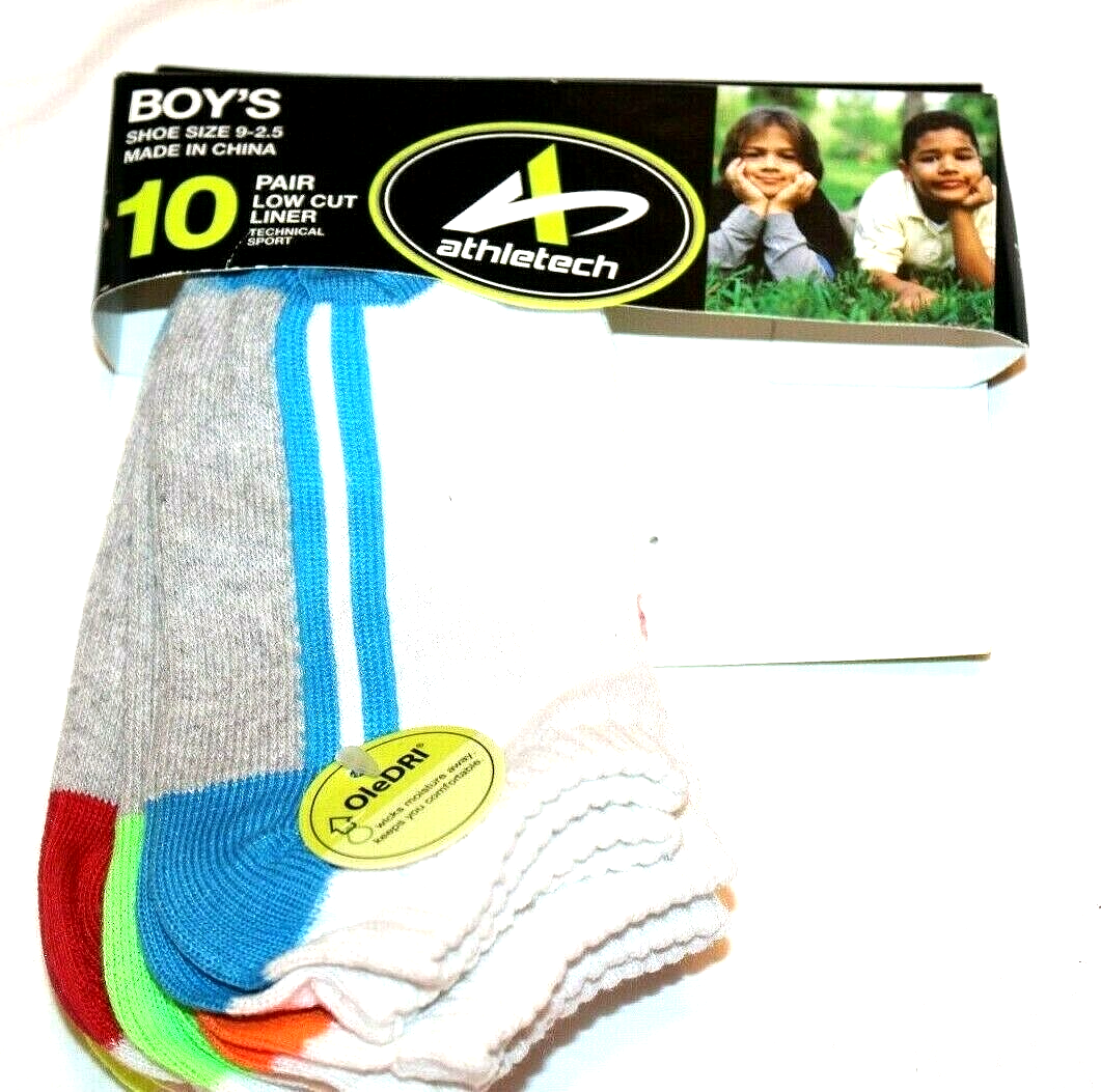 SAOLA Scarpa Calzini Multicolore Fodera Taglio Basso Ragazzo Taglia 9 2 5 SOLO 5 PAIA!!