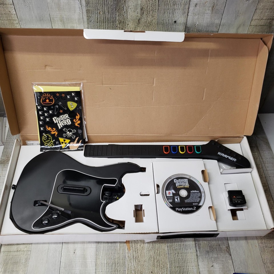 Guitar Hero 3 Legends Of Rock Bundle PS2 Kramer Striker Guitar Dongle