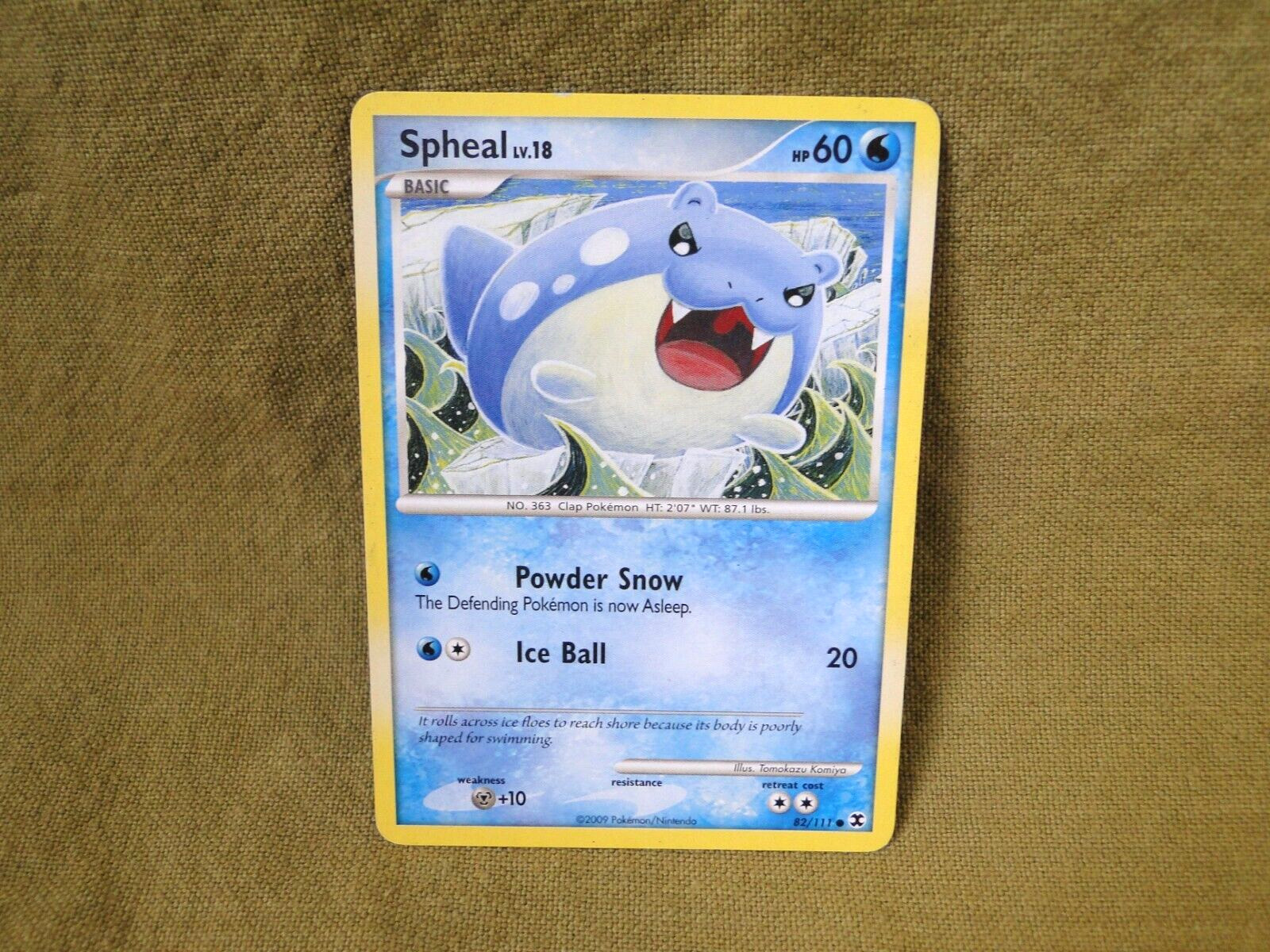 Pokemon Trading Card - Rising Rivals: Spheal LV.18 82/111