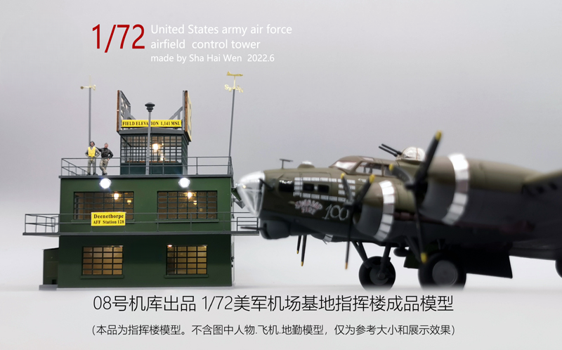 Diorama 1:72 Military Fighter Airfield LED Command Building Scene
