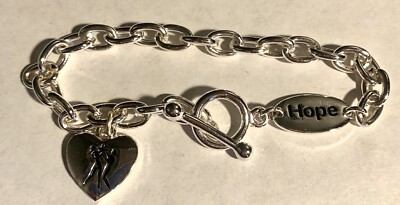 Redken Silberfarben Hoffnung und Herz 8'' Armband