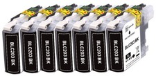 7 PK BLACK Premium Ink fits Brother LC203 MFC-J480DW MFC-J5320DW MFC-J4320DW