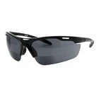 Bifocal Reading Sunglasses Men's Half Rim Wrap Around Sporty Reader UV400