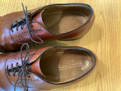 Johnson & Murphy Heritage 10 D/B 24408 Brown Oxford Cap Toe Men's Shoes - Picture 4 of 7