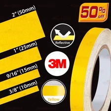3M YELLOW REFLECTIVE Conspicuity Auto Trailer PinStripe Vinyl Decal Tape Sticker