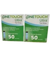 100 One Touch Ultra Blue Diabetic Blood Glucose Test Strips  10/25 w lancet