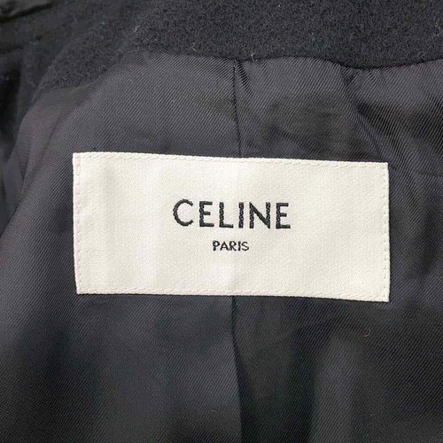 CELINE College Double Face Hoodie Size 46 Wool 100% Black/White 2V04L553 - Picture 10 of 13