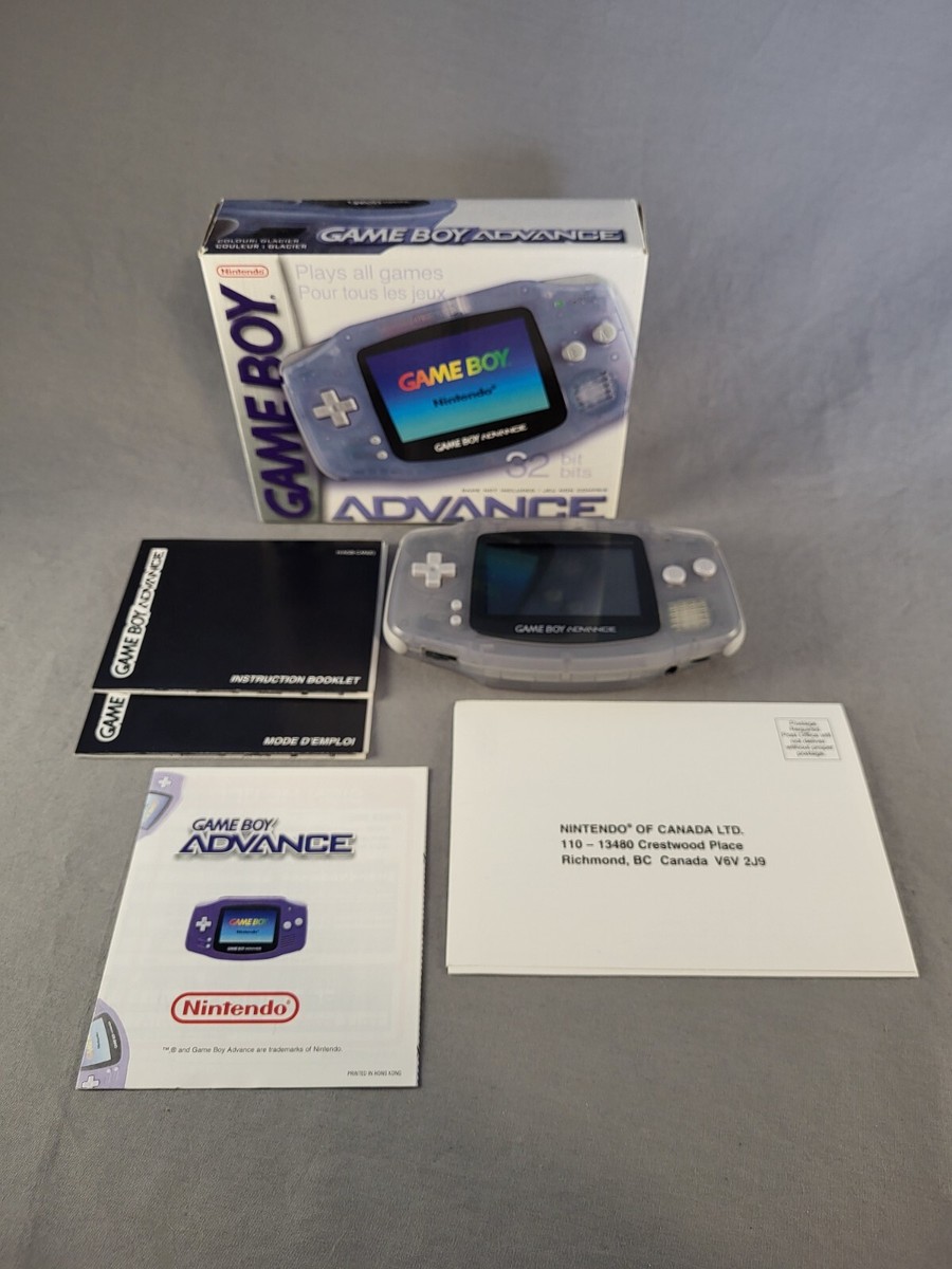 Nintendo Game Boy Advance - Glacier - AGB-001 - Complete In Box