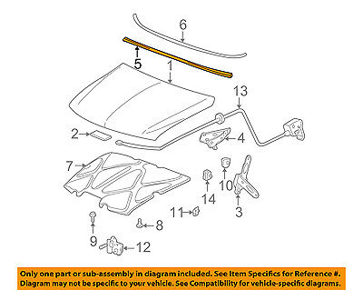 GM OEM Hood-Front Seal Gasket 15068269 GM OEM Hood-Front Seal Gasket 15068269