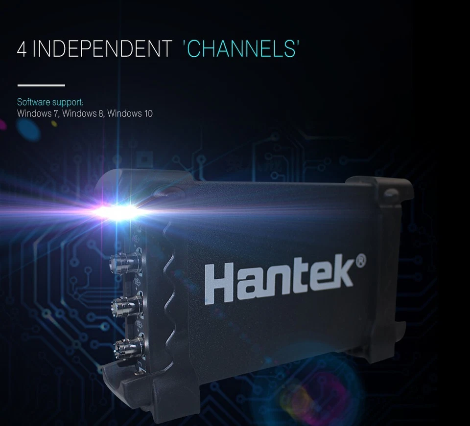 6074BE Hantek Diagnostic Tool USB 1GSa/s 70MHz Car Auto Digital Oscilloscope 4CH - Image 3 of 4