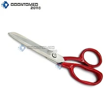 Tailor Tailoring Sewing Heavy Duty Scissors 7" Red Handle