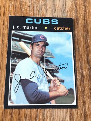 rare cubs baseball cards Chicago Trading Collection 1971 TOPPS #704 J.C. MARTIN