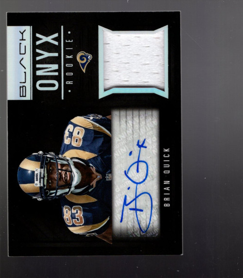 B2022- 2012 Panini Black Onyx Rookie Materials Signatures #32 Brian Quick  /25