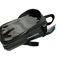 Bike Phone Frame Mount Touch Screen Waterproof Earphone Hole Storage Bag 6.8"