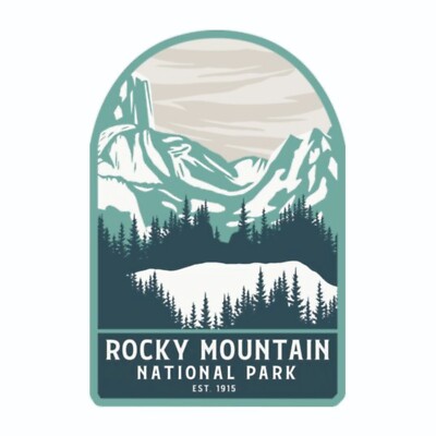 Rocky Mountain Nationalpark Sticker Rocky Mountain Nationalpark Aufkleber Colorado Vinyl 7,5 X 7,5 Cm Innen Außen USA Aufkleber Sammler