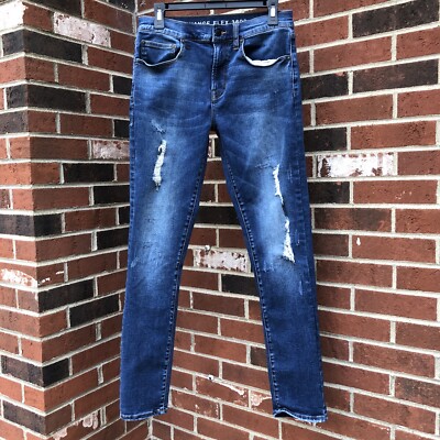 arizona jeans mens 31X32 advance flex 360 denim jeans distressed Skinny