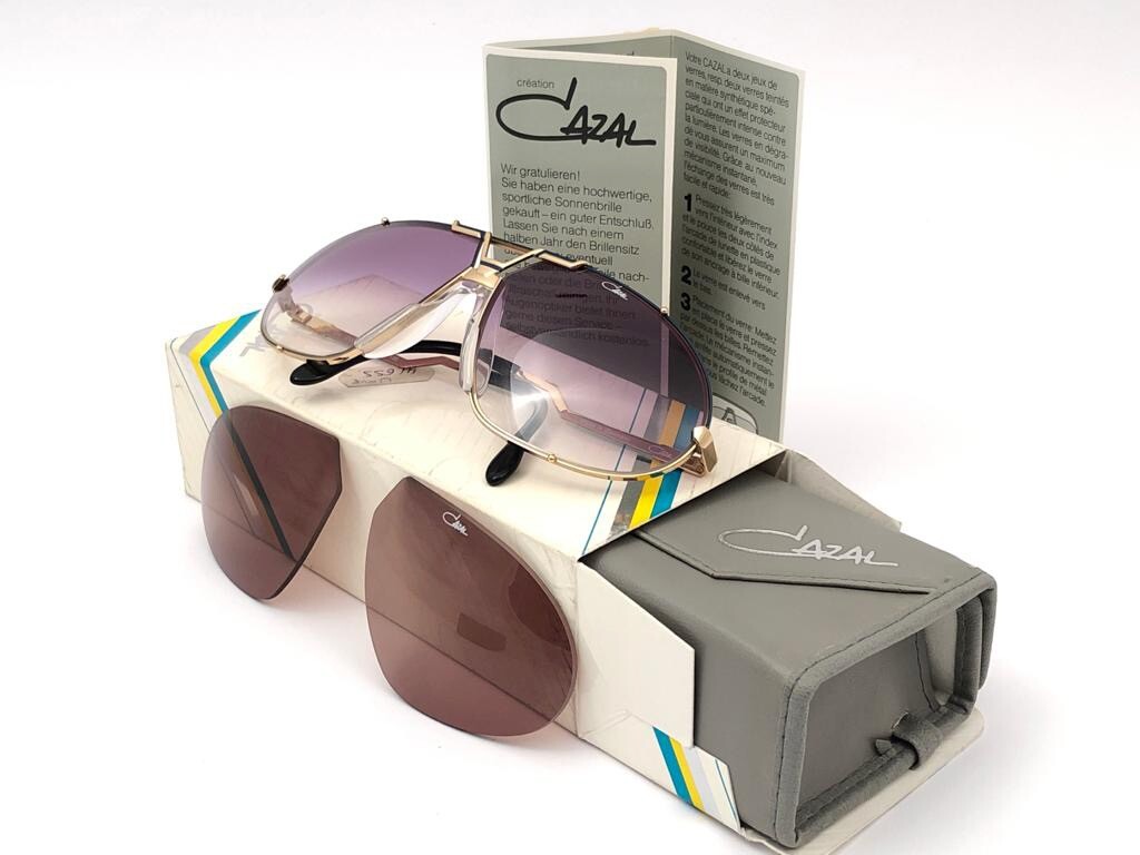 NEW VINTAGE CAZAL MOD 906 COL 358 GOLD OVERSIZED 1980 MADE NEW VINTAGE CAZAL MOD 906 COL 358 GOLD OVERSIZED 1980 MADE