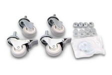 DIGITUS castors set 4 pieces 2 lockable 250 kg for 19-inch wall housing