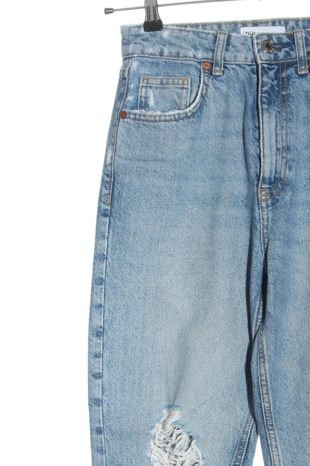 ZARA Jeans boyfriend Dames Jeans T EU 34 bleu style décontracté - Photo 3/4