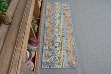 Rugs, 1.6x4.6 ft Orange and Green Handwoven Area Rug