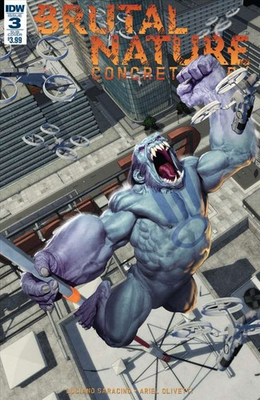 #ad Brutal Nature: Concrete Fury #3A VF NM; IDW Ariel Olivetti Sub Variant w Bag $3.98