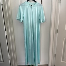 Vintage Vanity Fair Light Blue Nightgown Coat Womens Size S