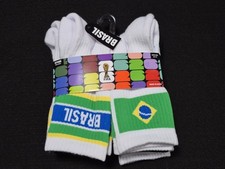 FIFA World Cup 2026 Brazil Crew Socks Youth 5Y-7Y 6 Pairs Soccer