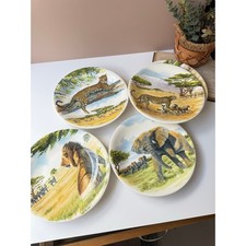  Gien France Safari Plates Set of 6 8.5 Lion ...