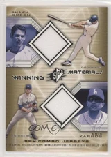 2002 SPx Winning Materials Combo Jerseys Shawn Green Eric Karros #WM-GK
